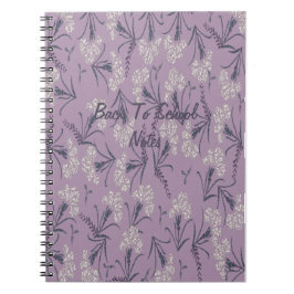 Cuaderno Lavender de vuelta a las notas escolares
