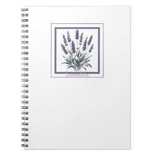 Cuaderno Lavender Lavandula Flor Floral Boletín de hierbas