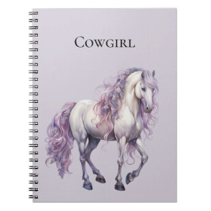 Cuaderno Lavender White Floral Horario Cowgirl