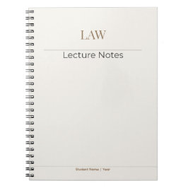 Cuaderno Law Notebook – Minimal Academic Edition