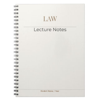 Cuaderno Law Notebook – Minimal Academic Edition