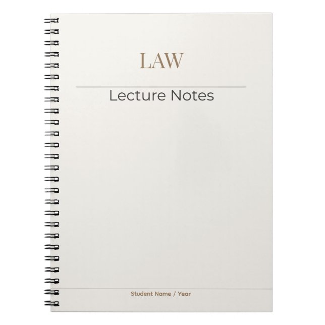 Cuaderno Law Notebook – Minimal Academic Edition (Frente)
