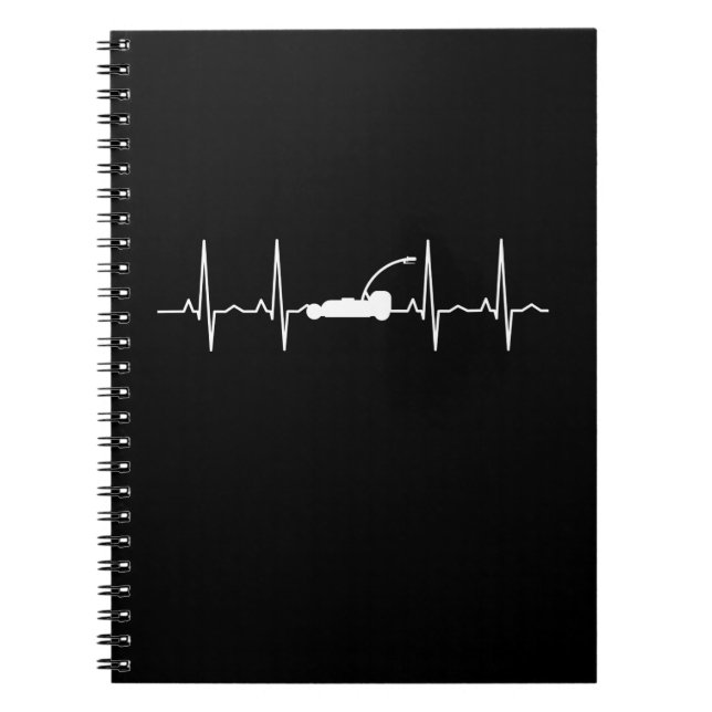 Cuaderno Lawn Mower Lawn Care Heartbeat (Frente)