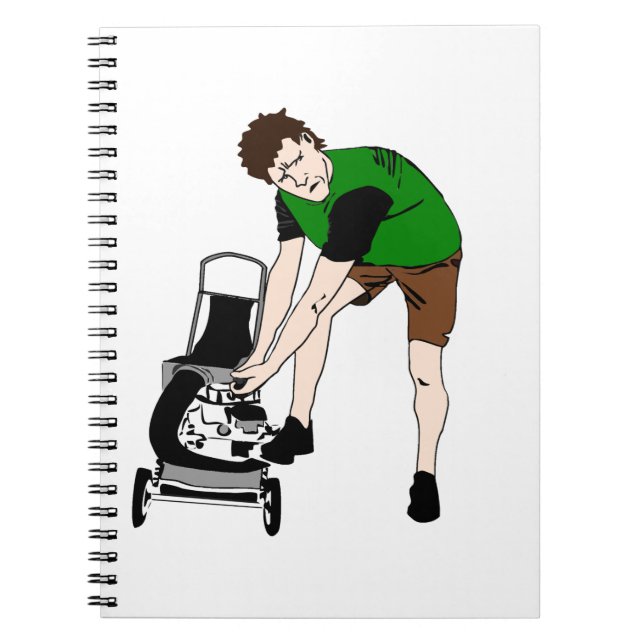 Cuaderno Lawn Mower Man Personalizado Funny art (Frente)