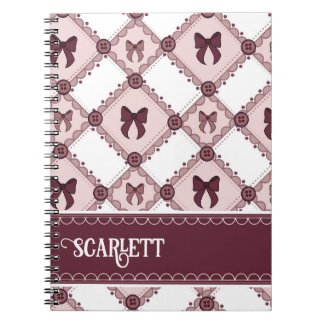Cuaderno Lazo Borgoña Coquette