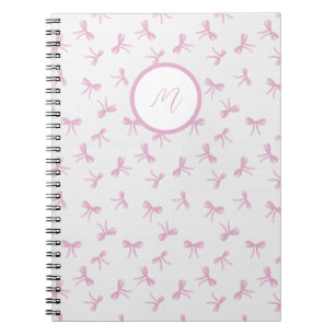 Cuaderno Lazo de acuarela rosa Coquette fruncido personaliz