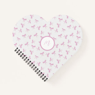 Cuaderno Lazo de acuarela rosa Coquette fruncido personaliz