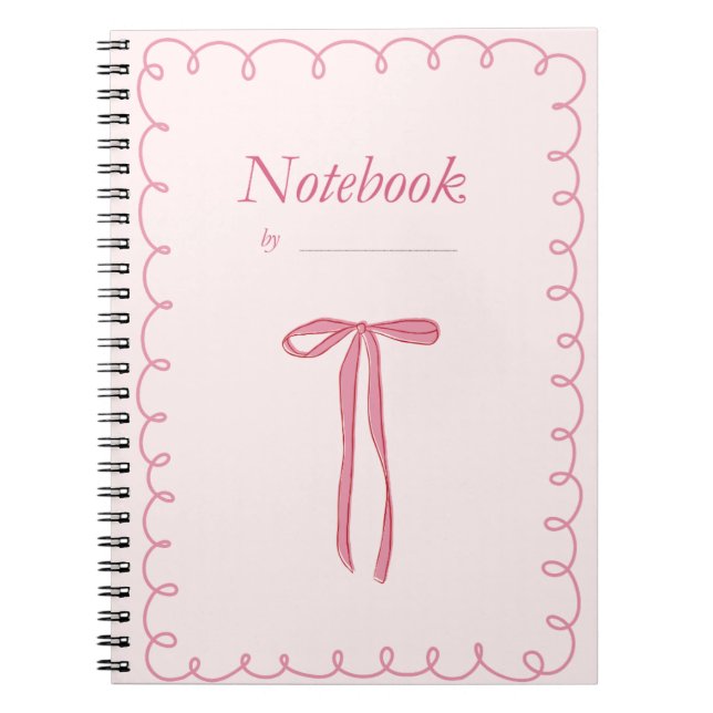 Cuaderno Lazo de cinta rosa (Frente)