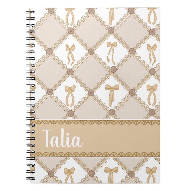Cuaderno Lazo de Coqueta Marrón (Frente)