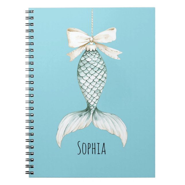 Cuaderno Lazo de crema de sirena de Navidad (Frente)