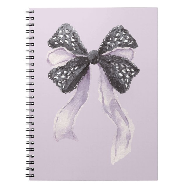 Cuaderno Lazo de lavanda negra (Frente)