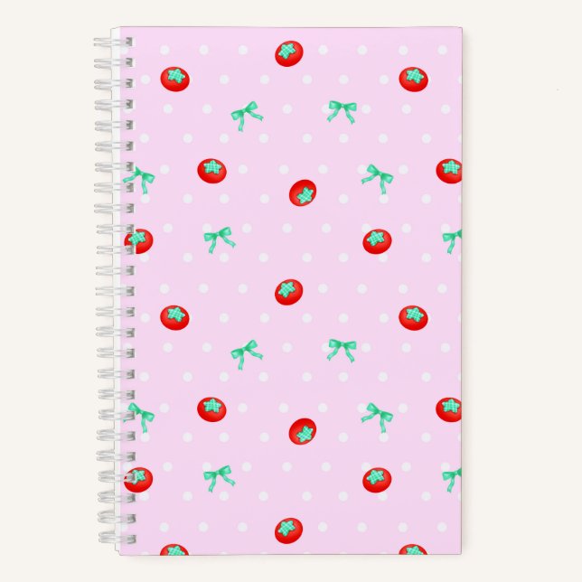 Cuaderno Lazo de Tomate de Punto Rosa (Anverso)