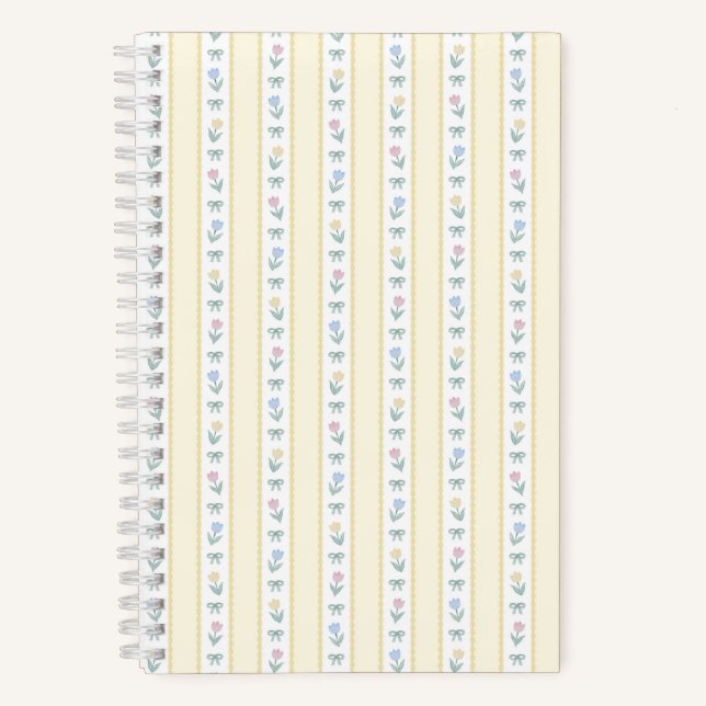 Cuaderno Lazo de Tulipán a Rayas Amarillo (Anverso)