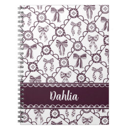 Cuaderno Lazo Granate Coqueta