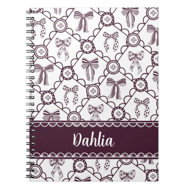 Cuaderno Lazo Granate Coqueta (Frente)