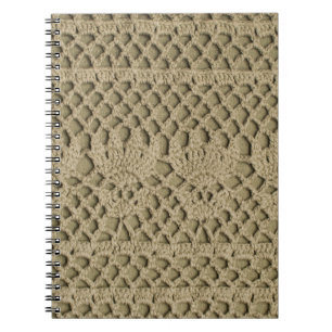 Cuaderno Lazo hecho a mano verde oliva en el fondo de la ol
