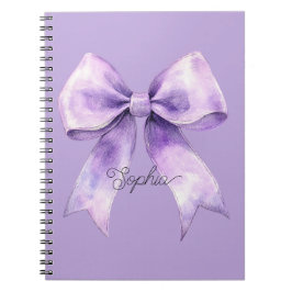 Cuaderno Lazo Morado Bonito Nombre Personalizado