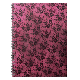Cuaderno Lazo negro con fondo rosado