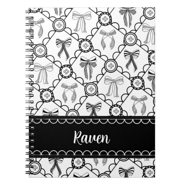 Cuaderno Lazo Negro Coquette (Frente)