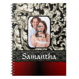 Cuaderno Lazo negro y damasco
