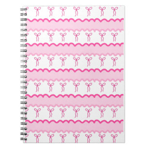 Cuaderno Lazo Rosa Pastel Patrón Sin Costuras – Estética Li