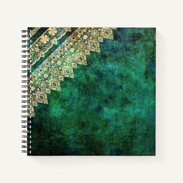 Cuaderno Lazo verde vintage (Anverso)