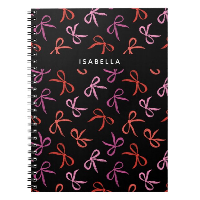 Cuaderno Lazos Rosas Bonitos Personalizados (Frente)