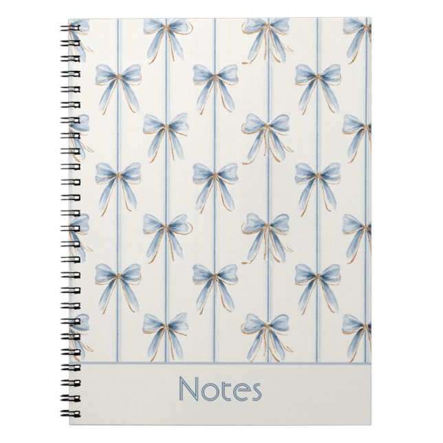 Cuaderno Lazos y Rayas Azules Bonitos (Frente)