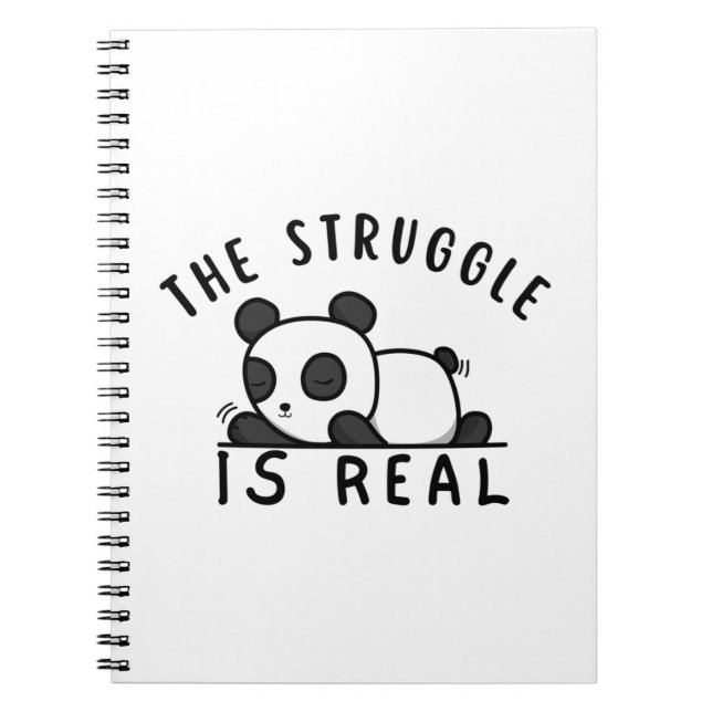 Cuaderno Lazy Panda La Lucha Es Real (Frente)