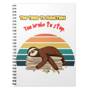 Cuaderno Lazy Retro Tired and Sarcastic