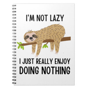 Cuaderno Lazy Sloth no hace nada