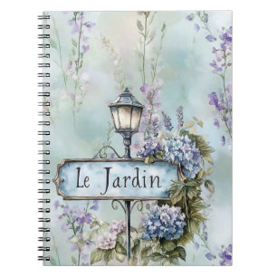 Cuaderno Le Jardin (el jardín) Bonito Flores violetas