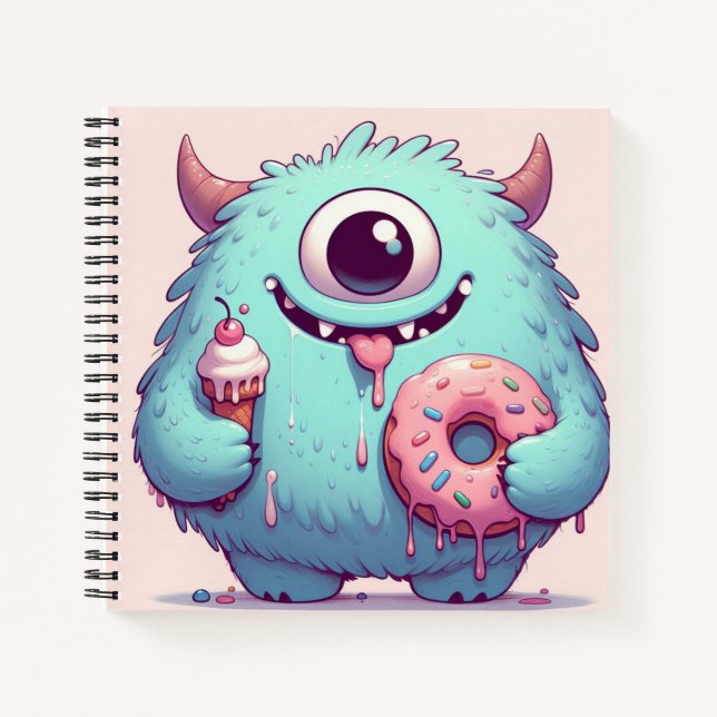 Cuaderno “Le p’tit monstre mangeur de donut“ (Anverso)