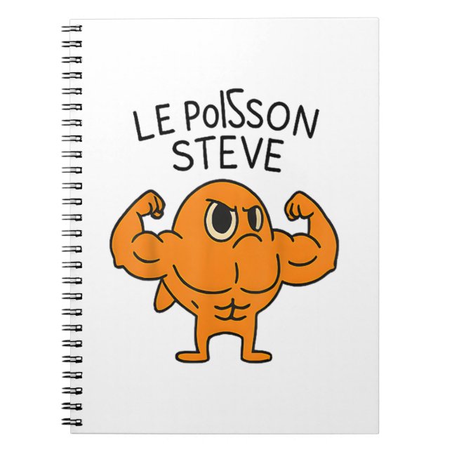 Cuaderno Le Poisson Steve Funny Personalizado de pescado mu (Frente)