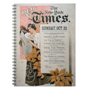 Cuaderno "Lea New York Times" (el litho del color)