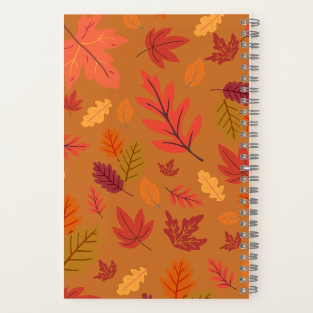 Cuaderno Leaf Collage Notebook Nature Inspired Front & Back (Reverso)