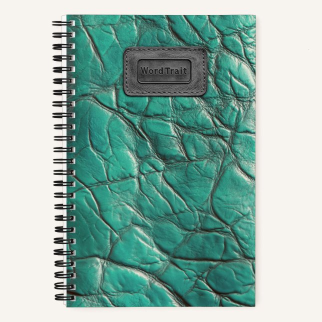 Cuaderno Leather-look Notebook - Caribbean Turquoise  (Anverso)