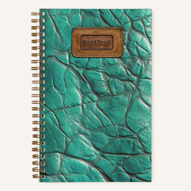 Cuaderno Leather-look Notebook - Caribbean Turquoise(light) (Anverso)