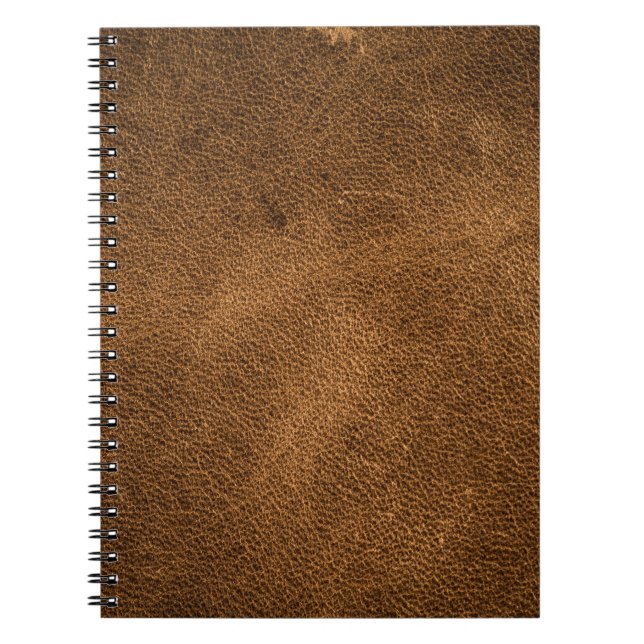 Cuaderno Leather marrón antigua: fondo texturado (Frente)