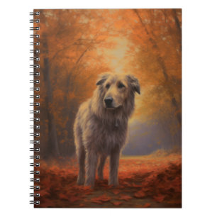Cuaderno Lebrel en Otoño Hojas Caídas Inspiran