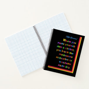 Cuaderno Lecciones de la vida: Pintarse en un bloc de notas