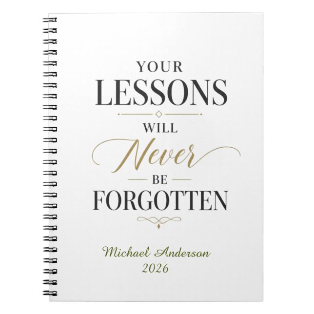 Cuaderno Lecciones Personalizadas del Profesor (Frente)