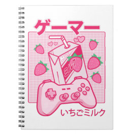 Cuaderno Leche divertida de la camisa de fresa japonesa Kaw