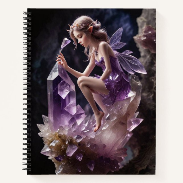 Cuaderno Leche mágica de cristales de Ametisto Púrpura (Anverso)