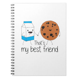 Cuaderno Leche y galletas Mejor amigos BFF Amistad Arte