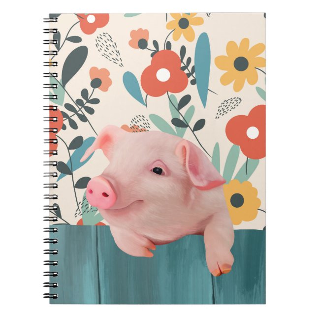 Cuaderno Lechón acogedor | Animales para bebés (Frente)
