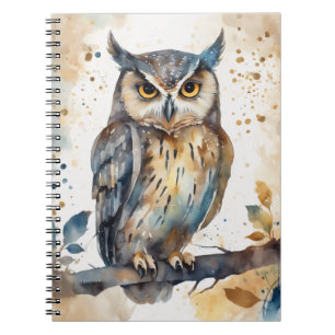 Cuaderno Lechuza acuarela