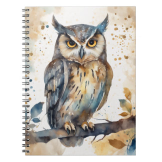 Cuaderno Lechuza acuarela
