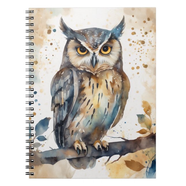 Cuaderno Lechuza acuarela (Frente)