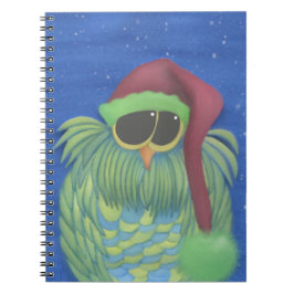 Cuaderno Lechuza Adorable con Santa Hat